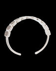 Ray of Light -  Quatrum Cuff  Silver - Brown Pave Diamonds