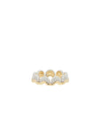 Doppia Mini Luna Band - Gold Diamond Pave