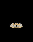 Doppia Mini Luna Band - Gold Diamond Pave