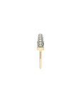 Luna Micro Ring - Gold with White Diamond  Pave Rhodium Base
