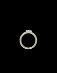 Eclipse Mini Ring - White Gold All White Pave