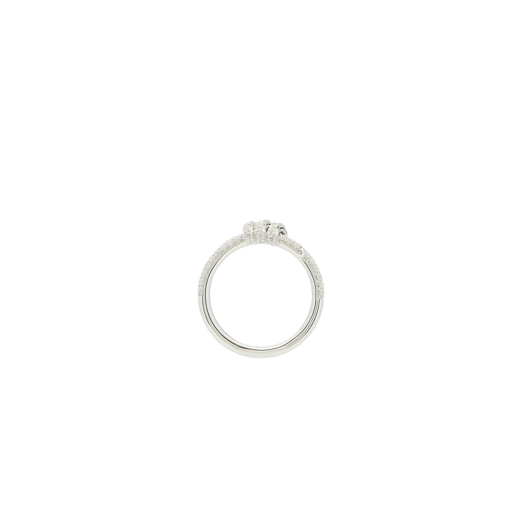 Eclipse Mini Ring - White Gold All White Pave