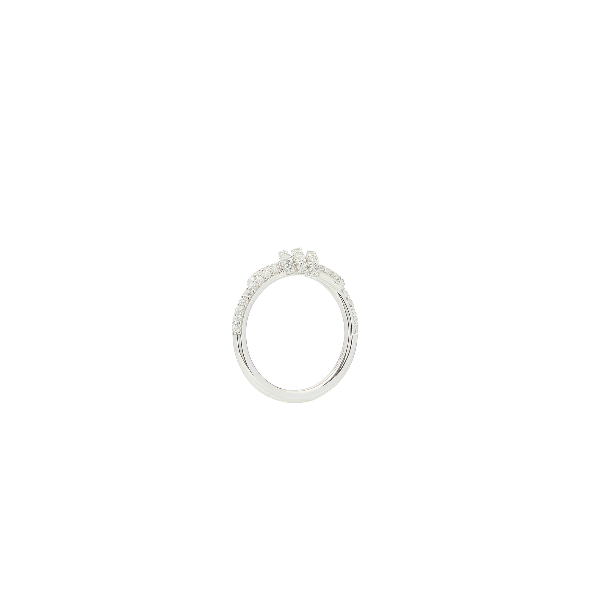 Eclipse Mini Ring - White Gold All White Pave