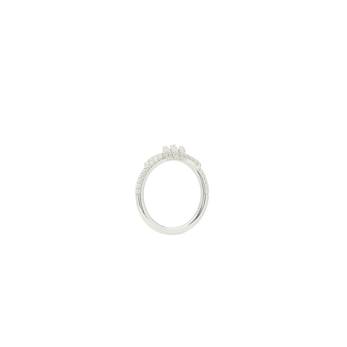 Eclipse Mini Ring - Silver All White Pave