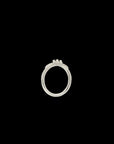 Eclipse Mini Ring - White Gold All White Pave