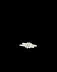 Eclipse Mini Ring - White Gold 1 row pave