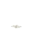 Eclipse Mini Ring - White Gold 1 row pave