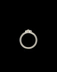 Eclipse Mini Ring - White Gold 1 row pave