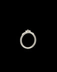 Eclipse Mini Ring - White Gold 1 row pave