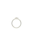 Eclipse Mini Ring - White Gold 1 row pave