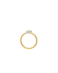 Eclipse Mini Ring - Gold with 3 -White Diamond  Pave
