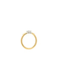 Eclipse Mini Ring - Gold with 3 -White Diamond  Pave