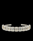 Ray of Light -  Quatrum Cuff  Silver -White Topaz
