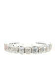 Ray of Light -  Quatrum Cuff  Silver -White Topaz