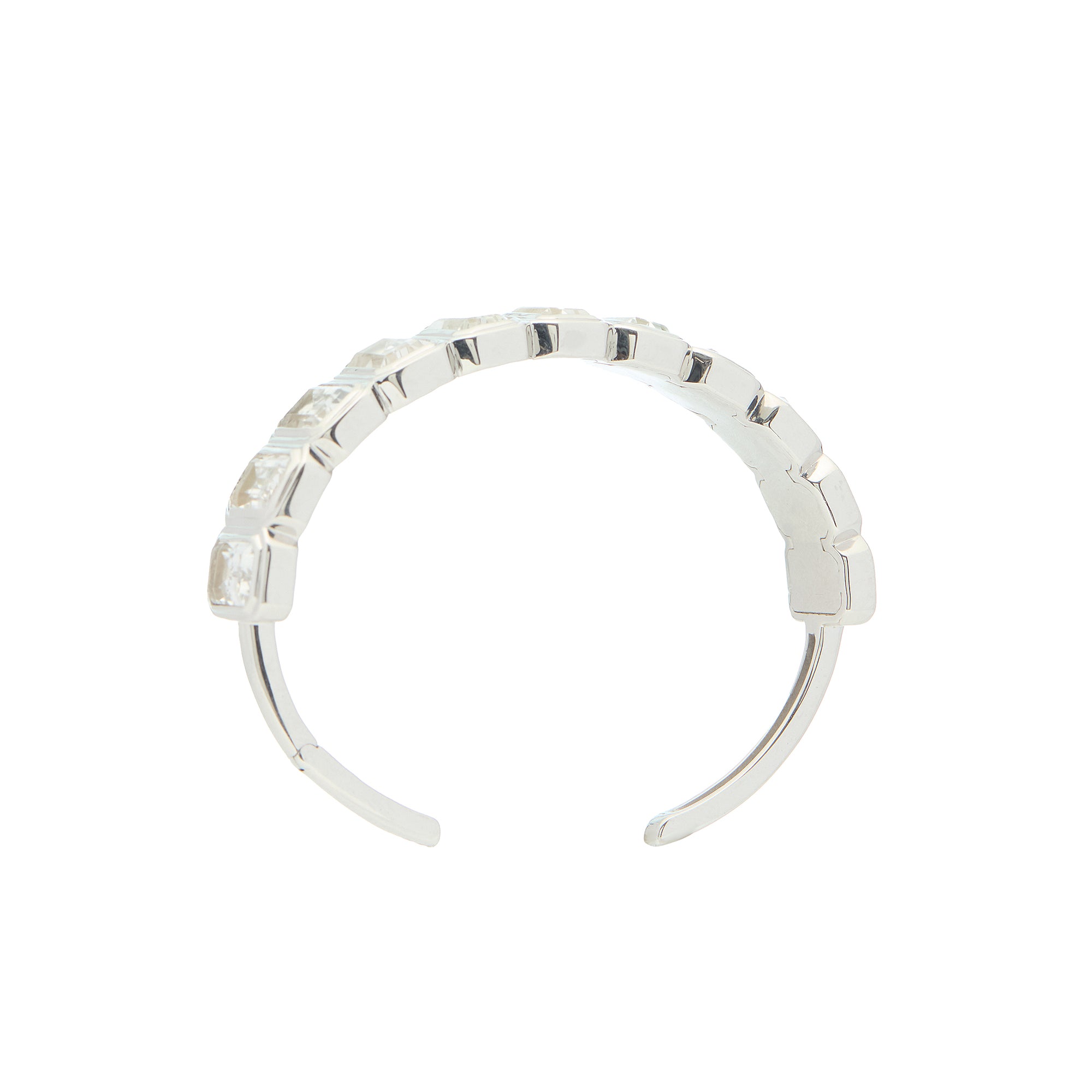 Ray of Light -  Quatrum Cuff  Silver -White Topaz