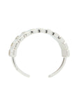 Ray of Light -  Quatrum Cuff  Silver -White Topaz