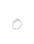 Eclipse Mini Ring - White Gold 1 row pave
