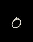 Eclipse Mini Ring - White Gold 1 row pave