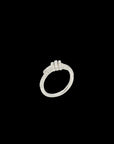 Eclipse Mini Ring - White Gold All White Pave