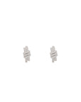 Eclipse Mini Hoops - White Gold All White Pave
