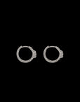 Eclipse Mini Hoops - White Gold All White Pave