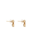 Pietre Double Studs - Pave  / Gold