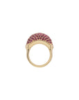 Luna Mini Ring- Gold Diamond Ruby  Pave