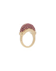 Luna Mini Ring- Gold Diamond Ruby  Pave