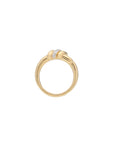 Eclipse Medium Ring - Gold 1 Row  Pave