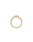 Eclipse Small  Ring - Gold with 3 row diamond