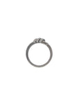 Eclipse Mini Ring - White Gold / Black Rhodium All  White Pave