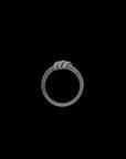 Eclipse Mini Ring - White Gold / Black Rhodium All  White Pave