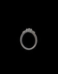 Eclipse Mini Ring - White Gold / Black Rhodium All  White Pave