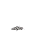 Eclipse Mini Ring - White Gold / Black Rhodium All  White Pave