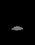 Eclipse Mini Ring - White Gold / Black Rhodium All  White Pave