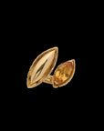 Pietre Double Ring - Jumbo - Gold/Citrine