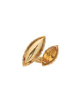 Pietre Double Ring - Jumbo - Gold/Citrine