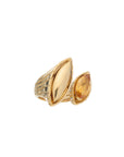 Pietre Double Ring - Jumbo - Gold/Citrine