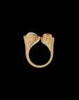 Pietre Double Ring - Jumbo - Gold/Citrine