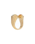 Pietre Double Ring - Jumbo - Gold/Citrine