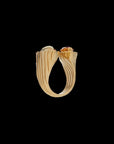 Pietre Double Ring - Jumbo - Gold/Citrine