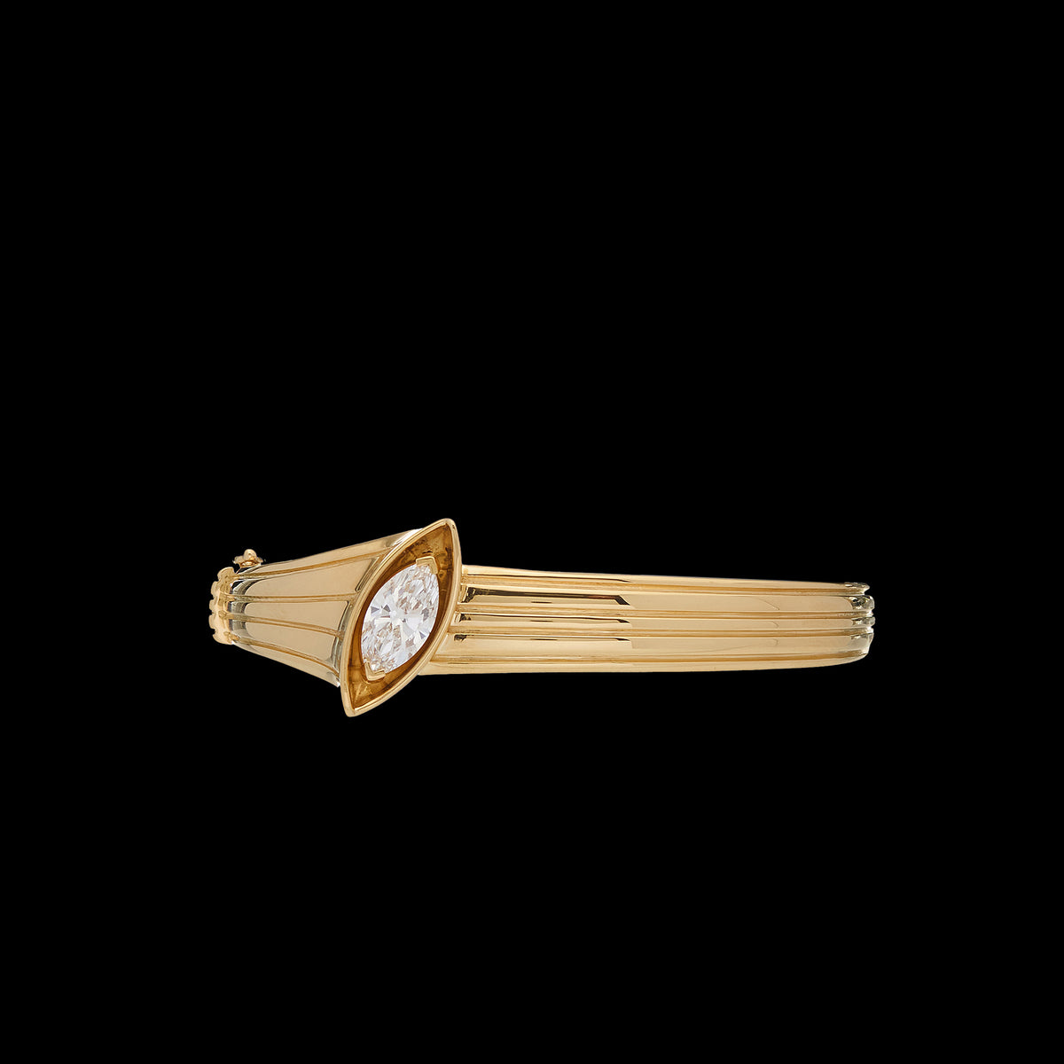 Pietre Bangle - Gold White Topaz