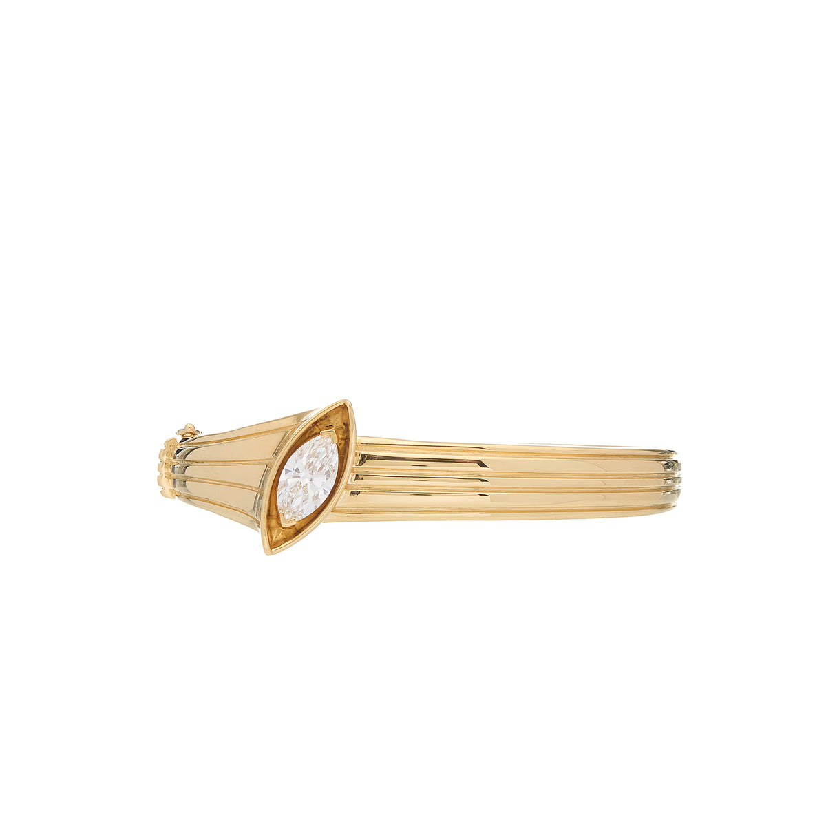 Pietre Bangle - Gold White Topaz