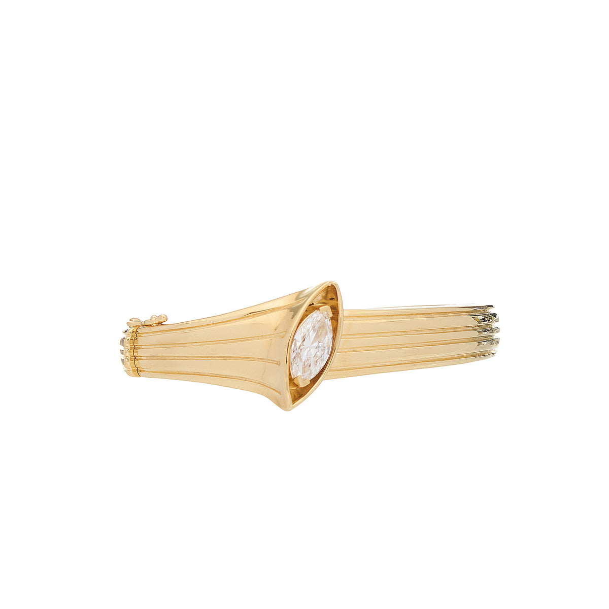 Pietre Bangle - Gold White Topaz