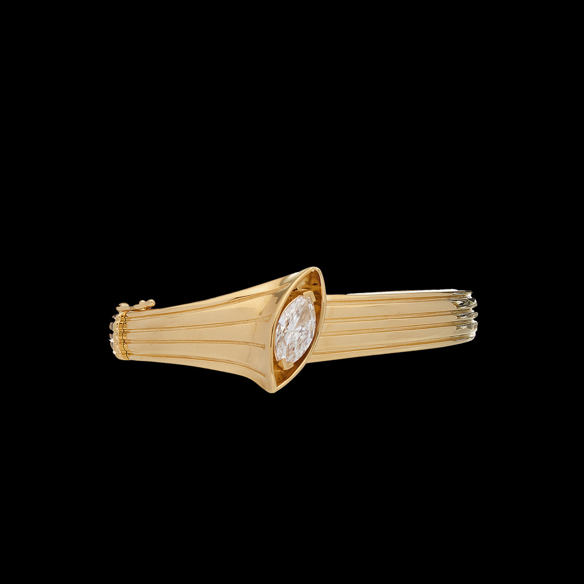 Pietre Bangle - Gold White Topaz
