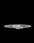 Eclipse Small Bangle - White Gold  - ALL White Diamond Pave