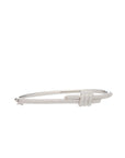 Eclipse Small Bangle - White Gold  - ALL White Diamond Pave