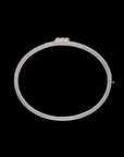 Eclipse Small Bangle - White Gold  - ALL White Diamond Pave