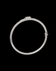 Eclipse Small Bangle - White Gold  - ALL White Diamond Pave