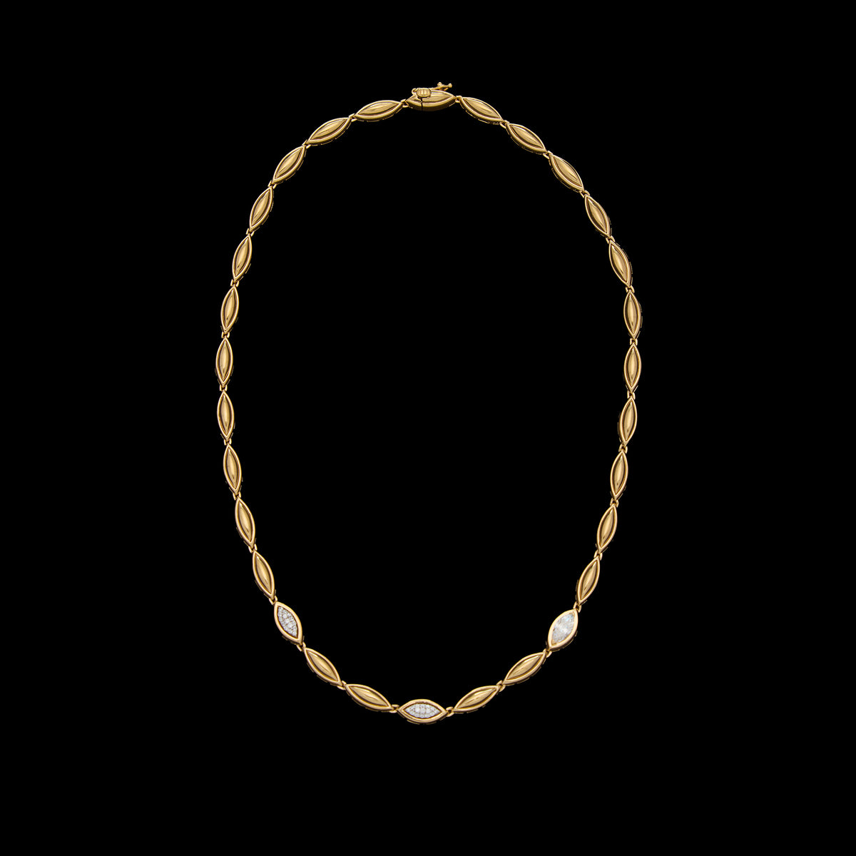 Pietre  Necklace - Gold Diamond/White Topaz